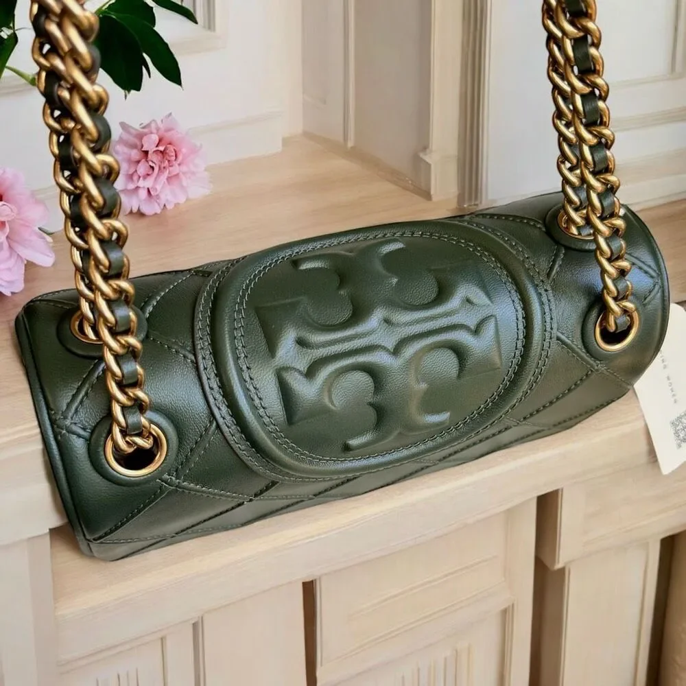 🚫SOLD🚫Tory Burch Soft Fleming Convertible Shoulder Bag in Sycamore (Green) - Picture 8 of 17